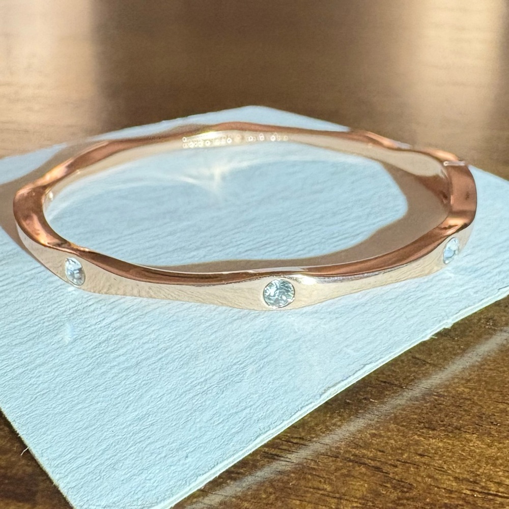 Kate Spade Heavy Metals Wave Bangle - Rose Gold